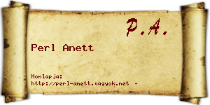 Perl Anett névjegykártya