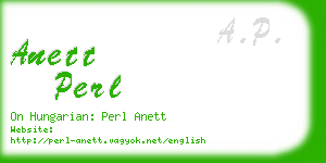 anett perl business card